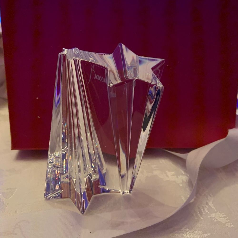 Baccarat crystal paper holder